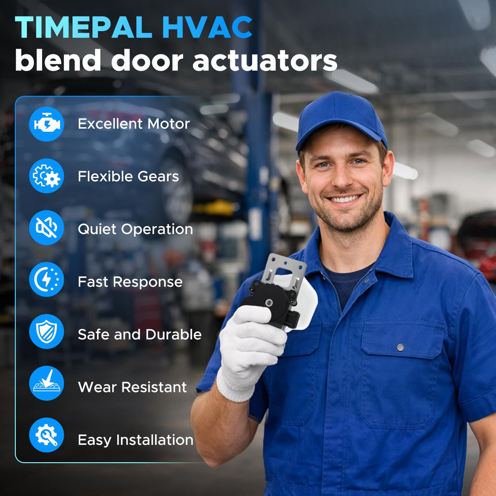 TIMEPAL actuator in vehicle lifestyle scene demonstrating reliable cabin airflow