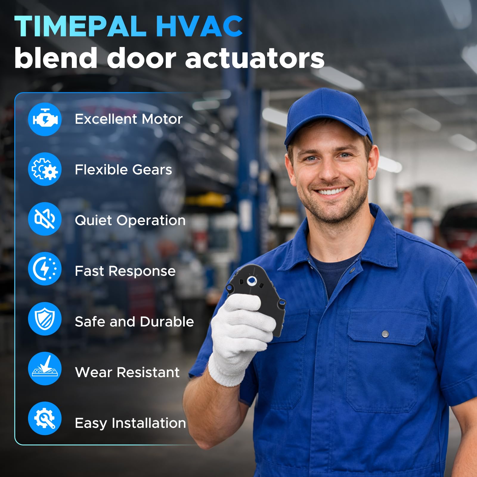 TIMEPAL actuator installed in truck dashboard demonstrating restored HVAC control