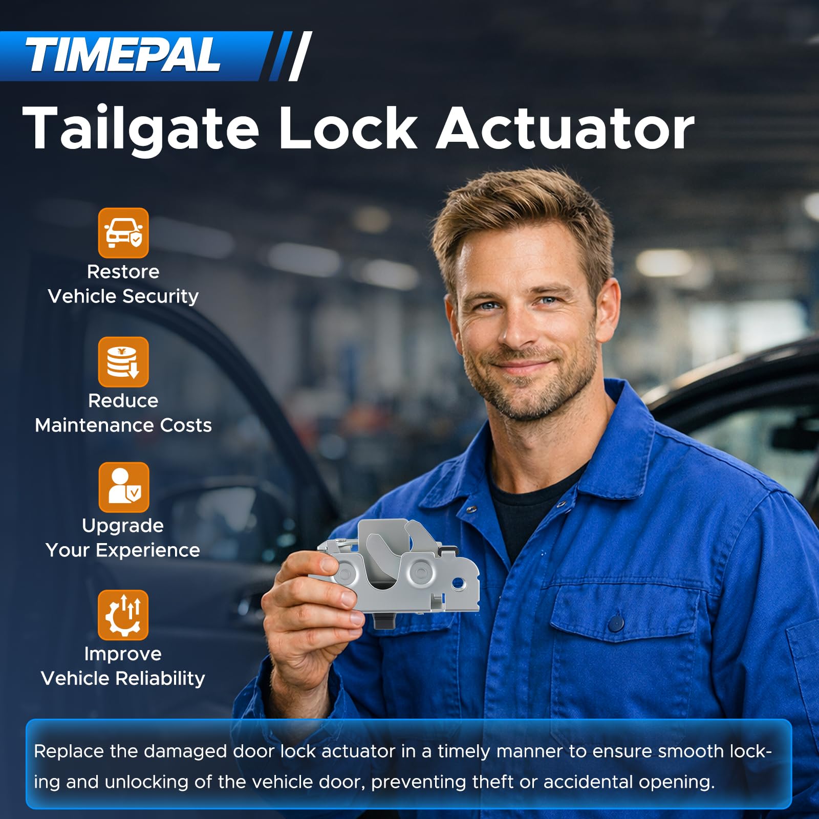 TIMEPAL latch beside ruler illustrating exact size for proper fitment