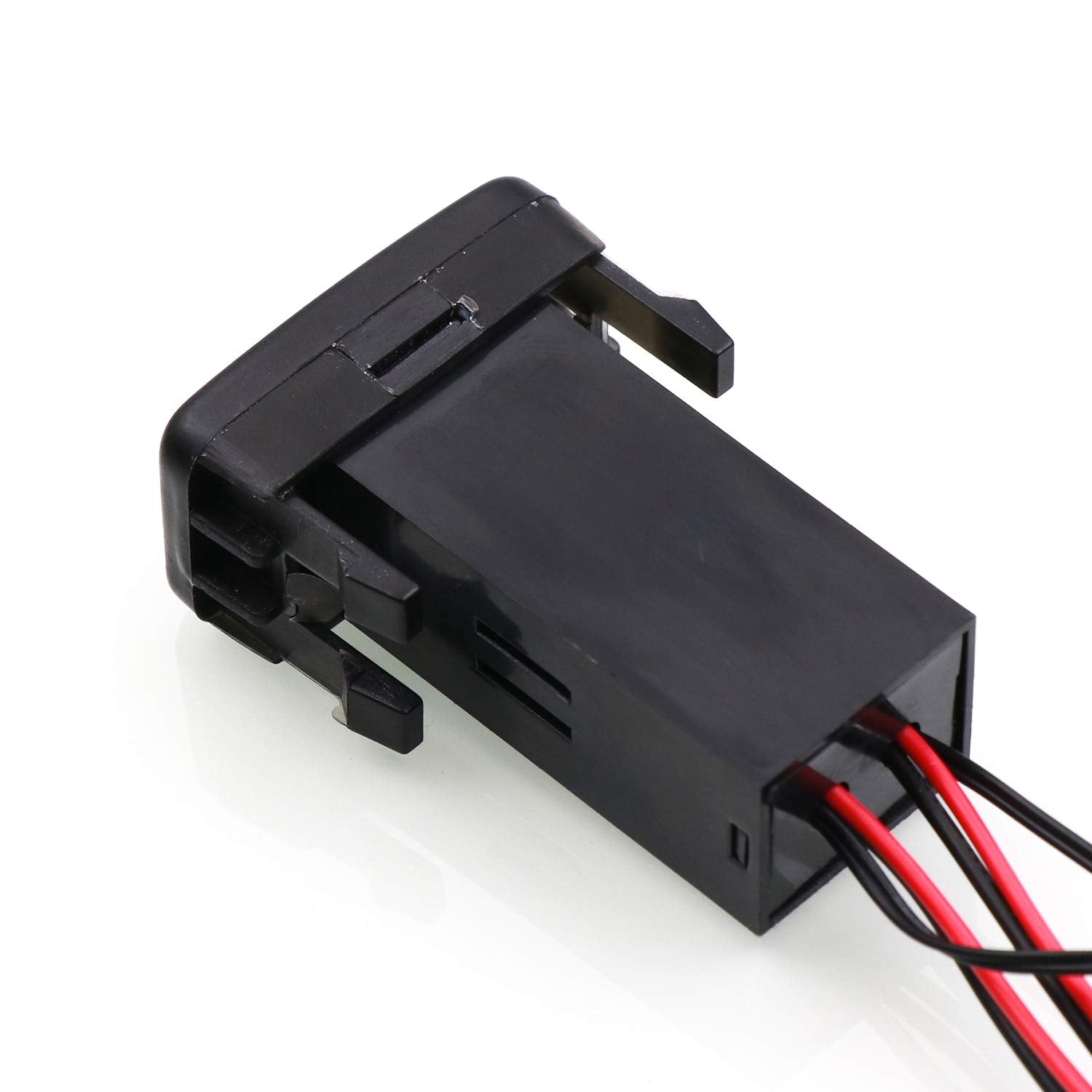 Timloon wiring and connector next to a ruler showing cable length and installation ease