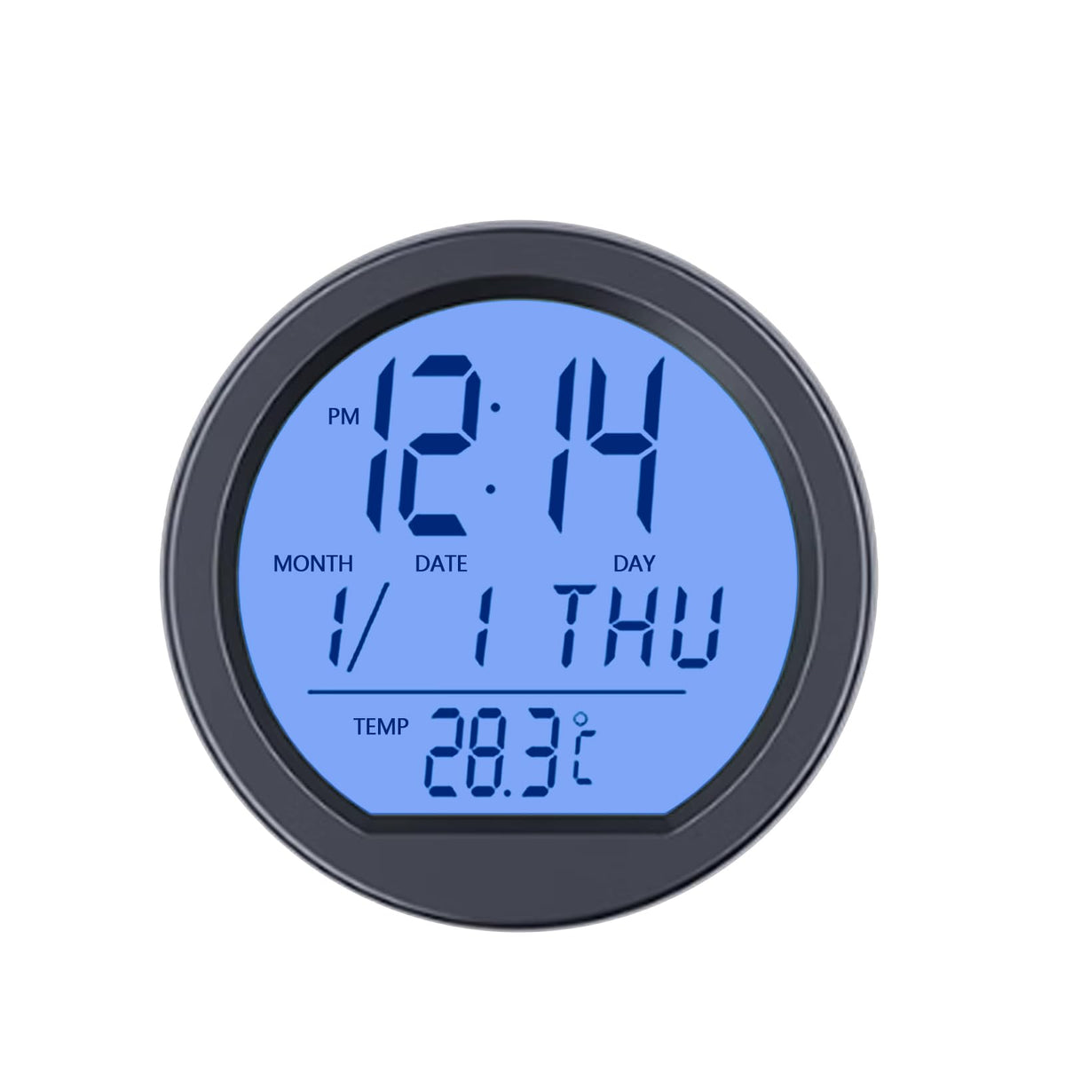 Timloon front dashboard clock showing clear time and date, improves quick glances