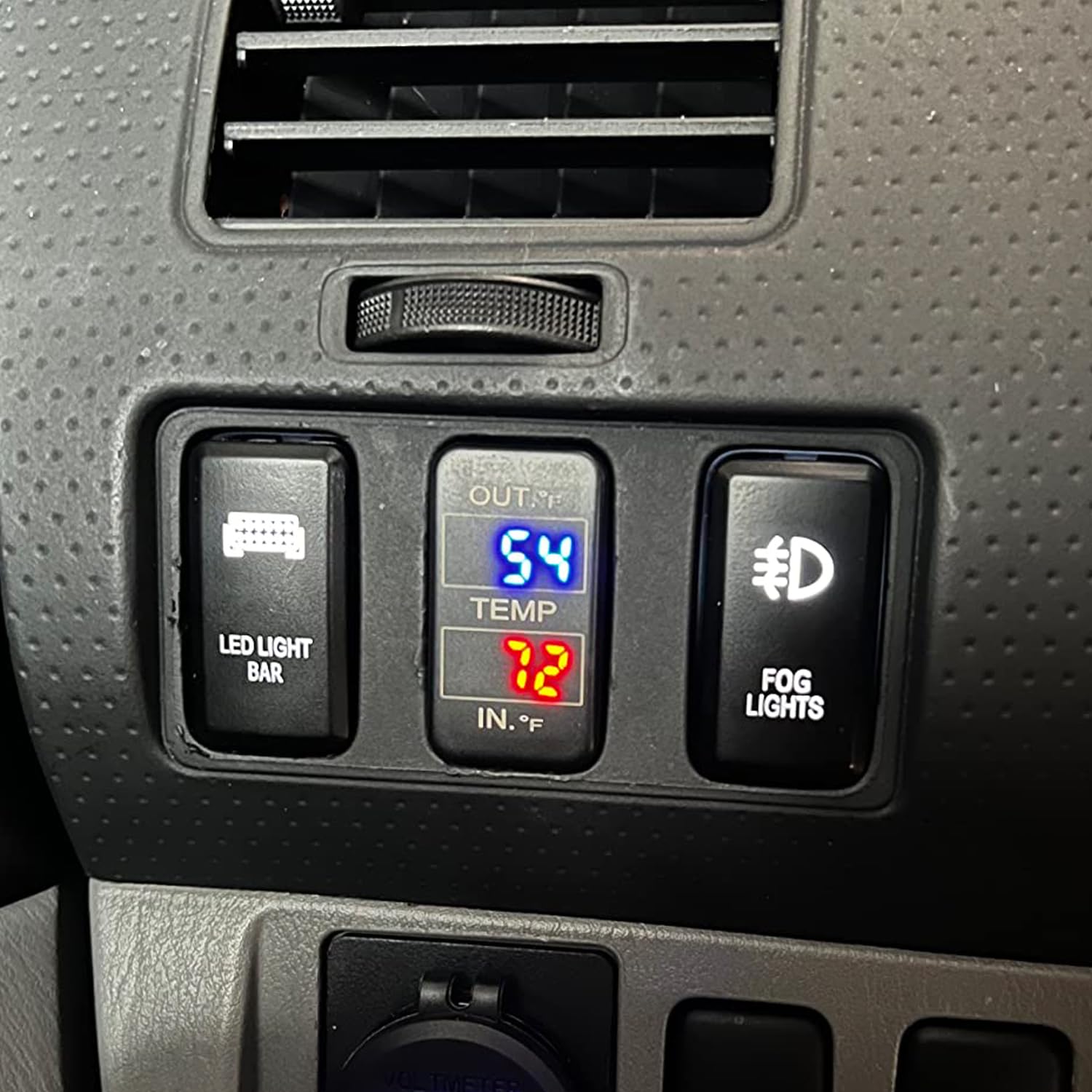 Timloon LED display closeup showing blue and red readouts for clear differentiation