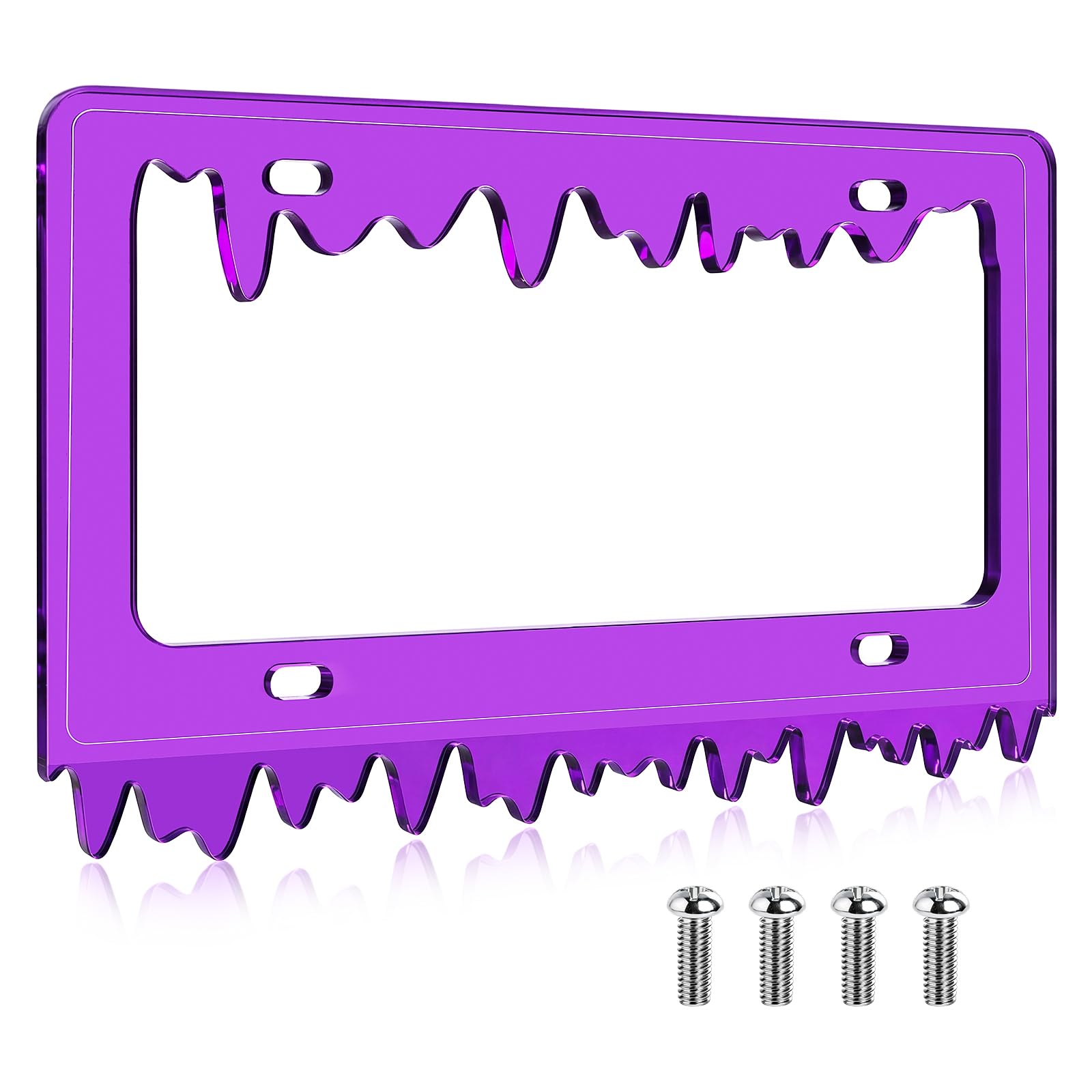 Timtin front view of purple frame, adds bold visual accent