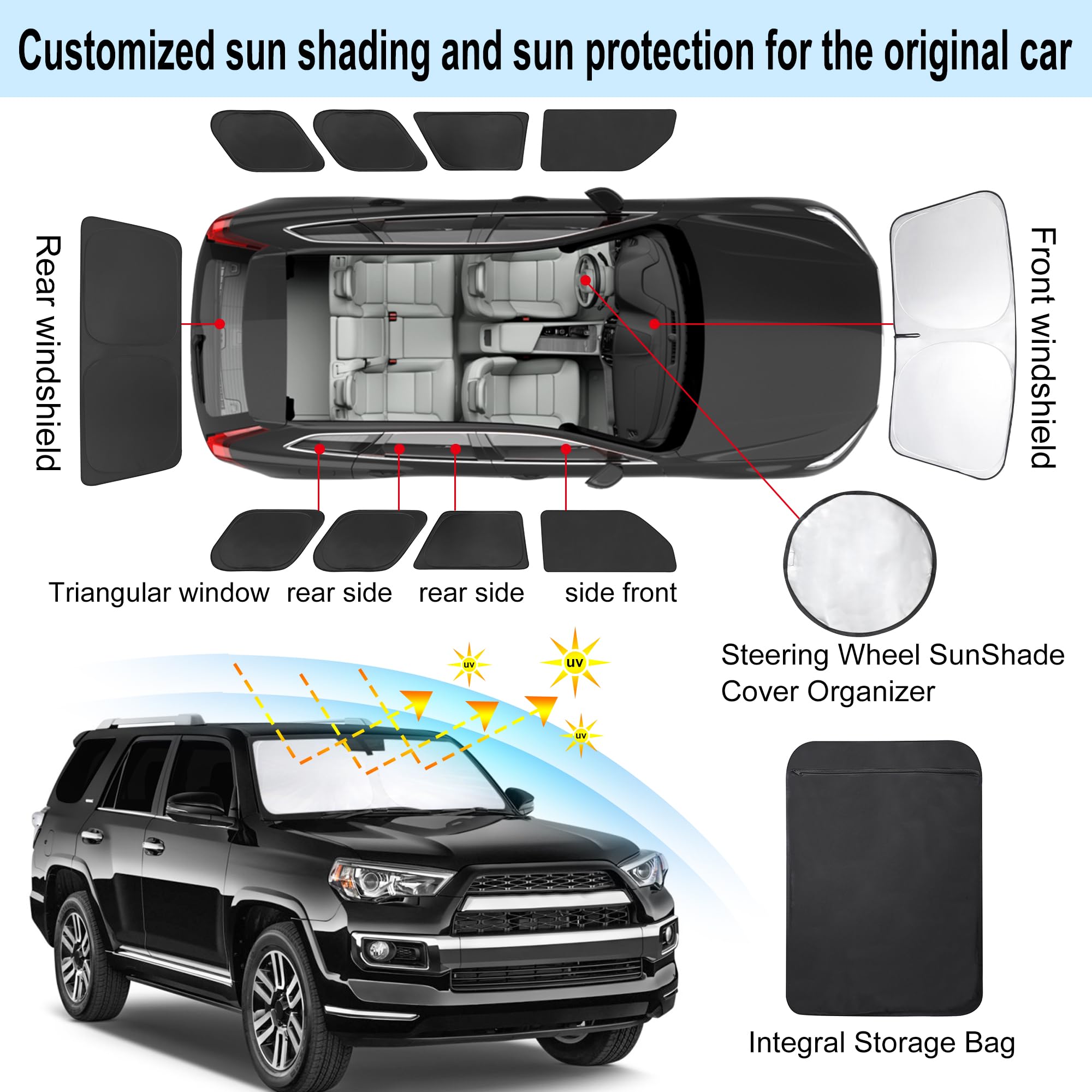 TINGLU installed side window on 4Runner demonstrating privacy and cooler cabin benefit