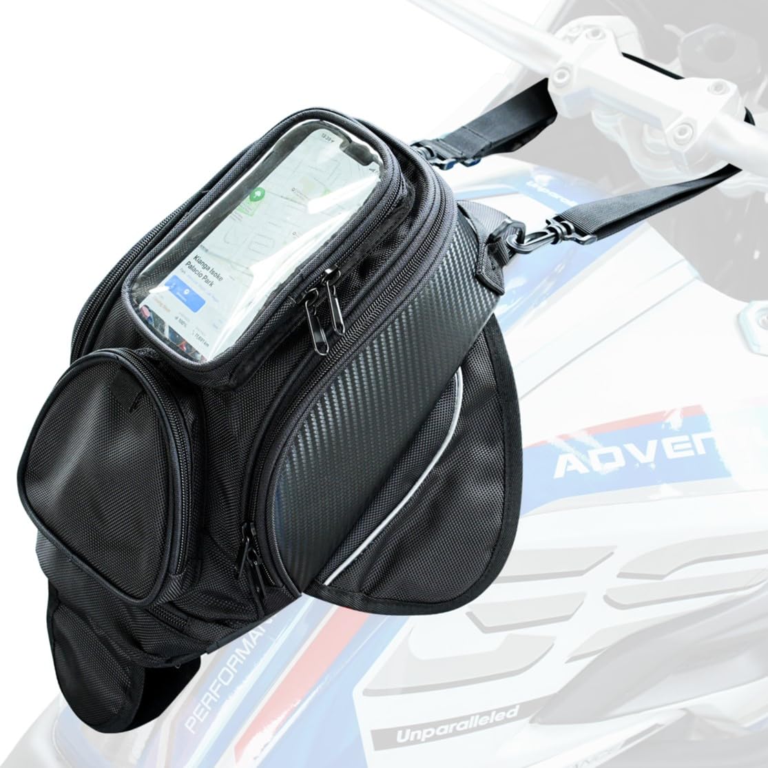 TINGPAI front view mounted on tank showing secure fit and storage convenience