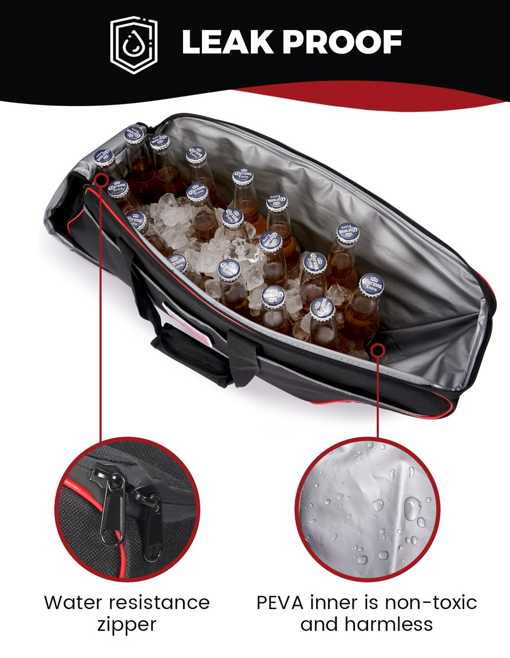TINGPAI open U-shaped zipper top for fast access benefit