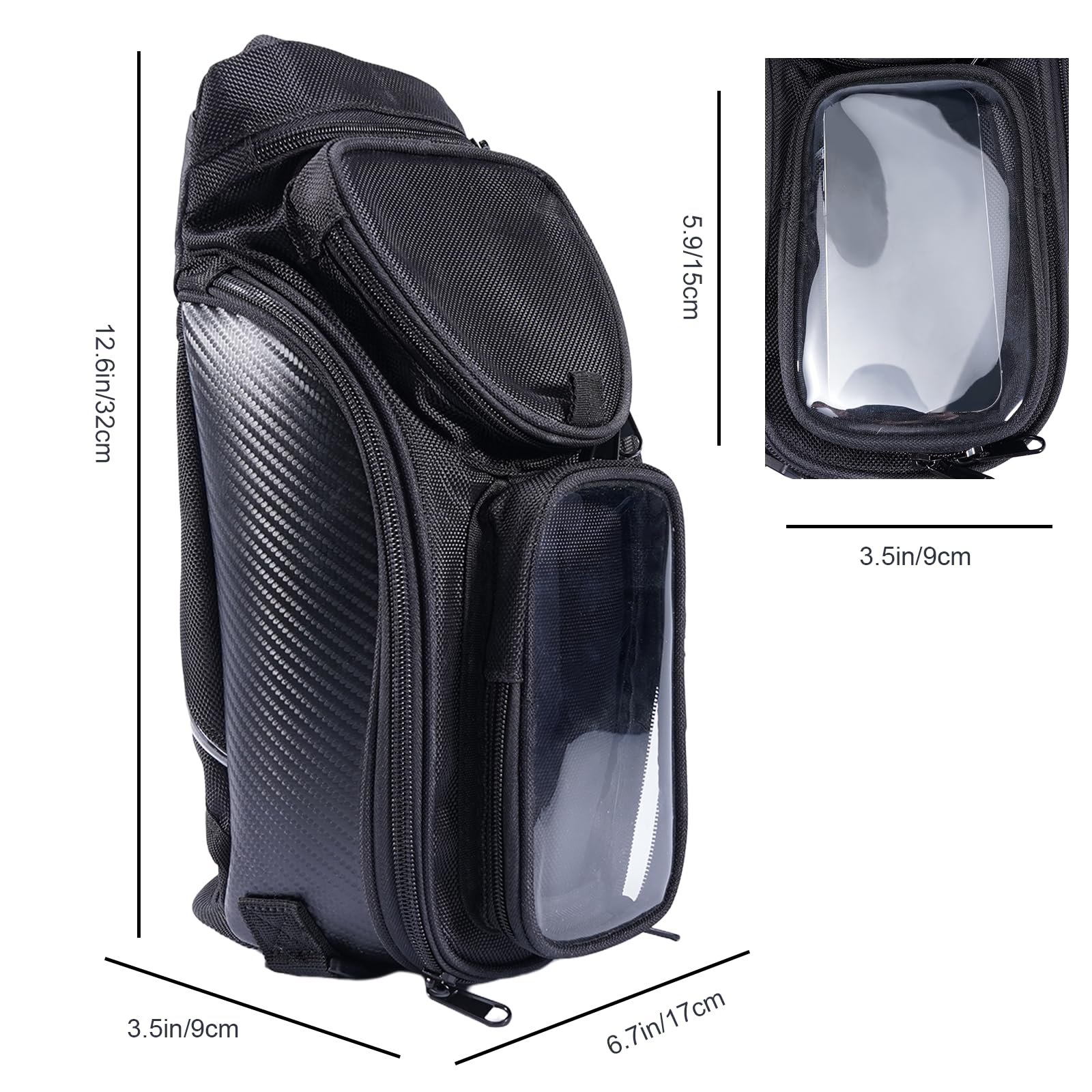 TINGPAI clear touchscreen pocket with phone visible for navigation use