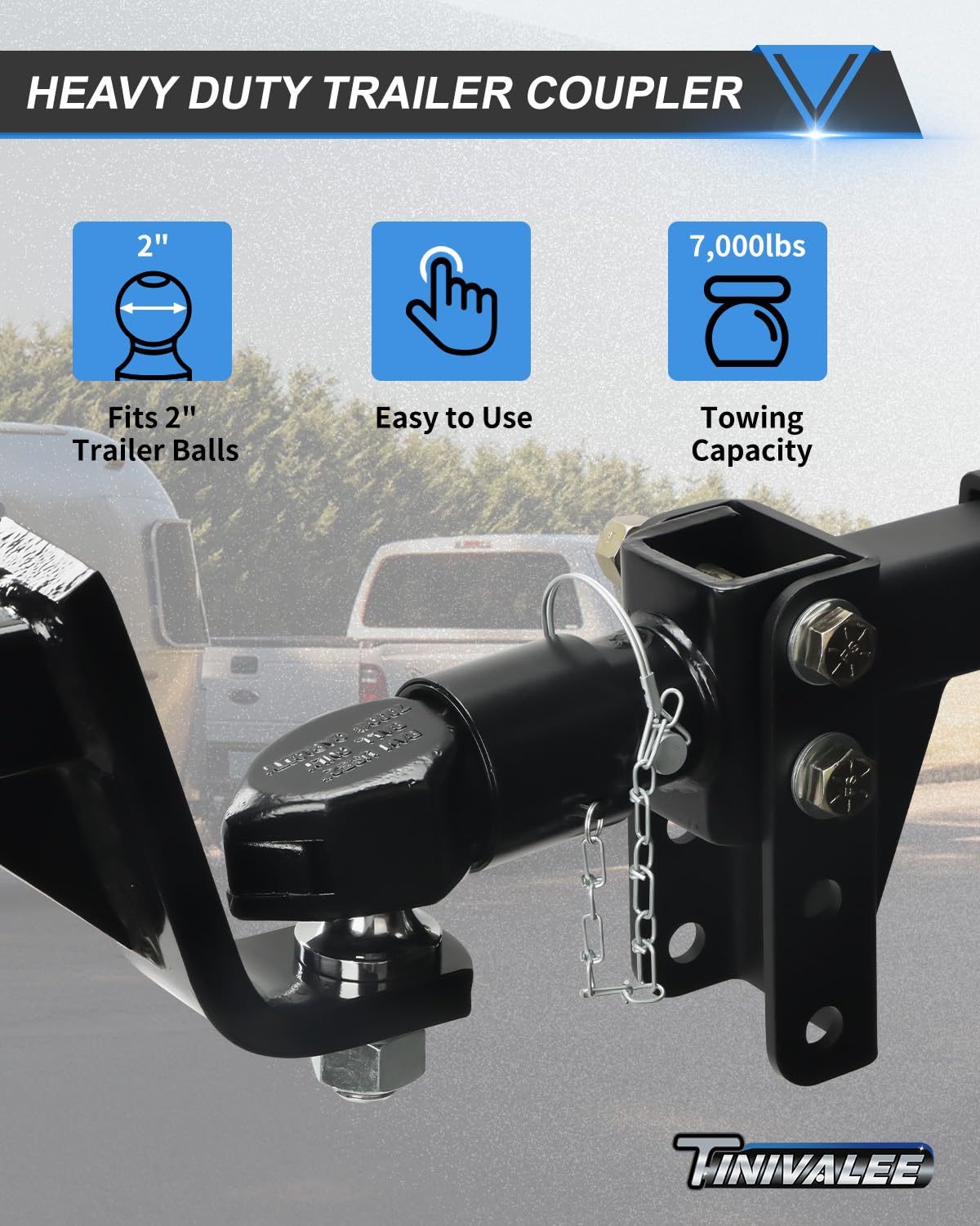 Tinivalee installed on trailer in use showing stable towing performance on road