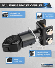 Tinivalee side profile mounted on channel demonstrating adjustable height benefit