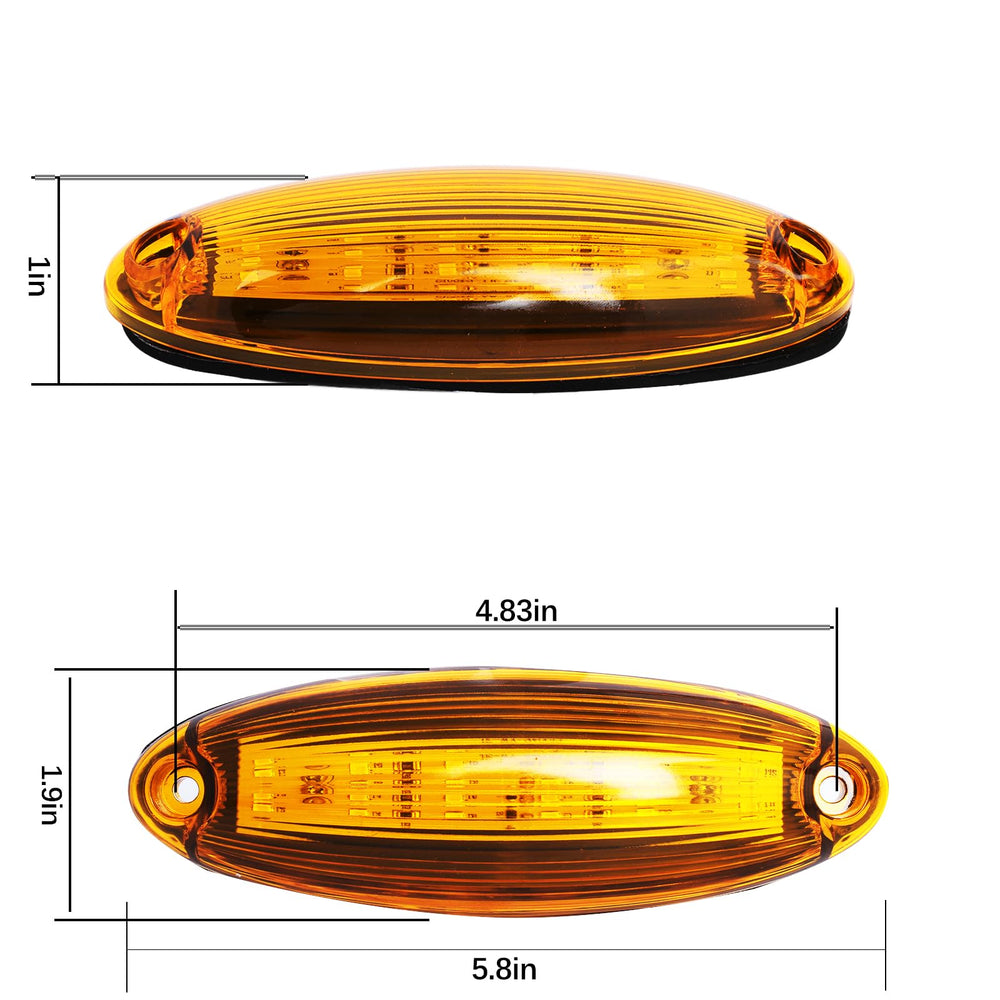 TINWID1919 side profile of one light mounted on roof showing low-profile, durable fit