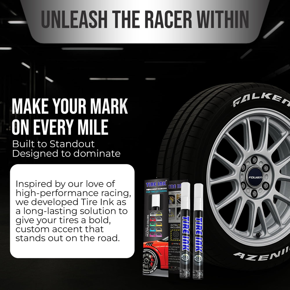 Tire Ink fine tip close-up for precise lettering control