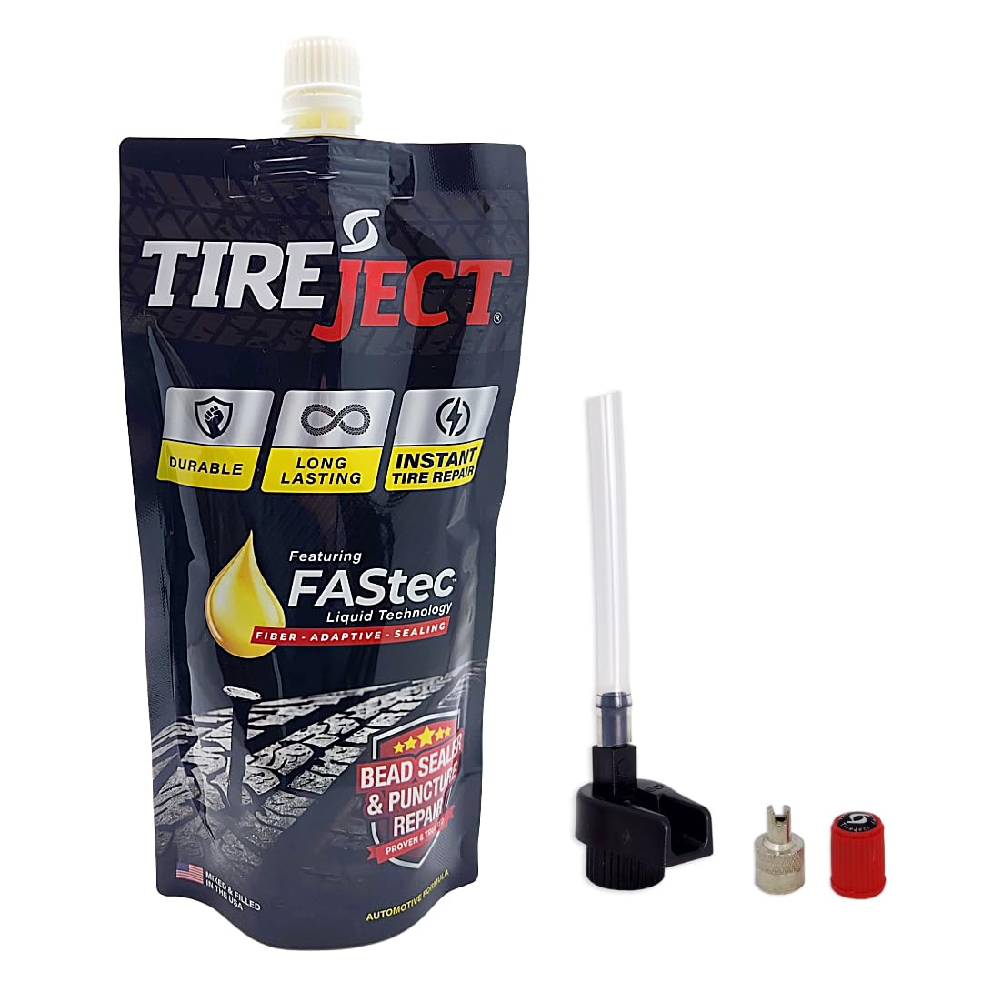TireJect front packaging showing full kit and included tools for quick repairs