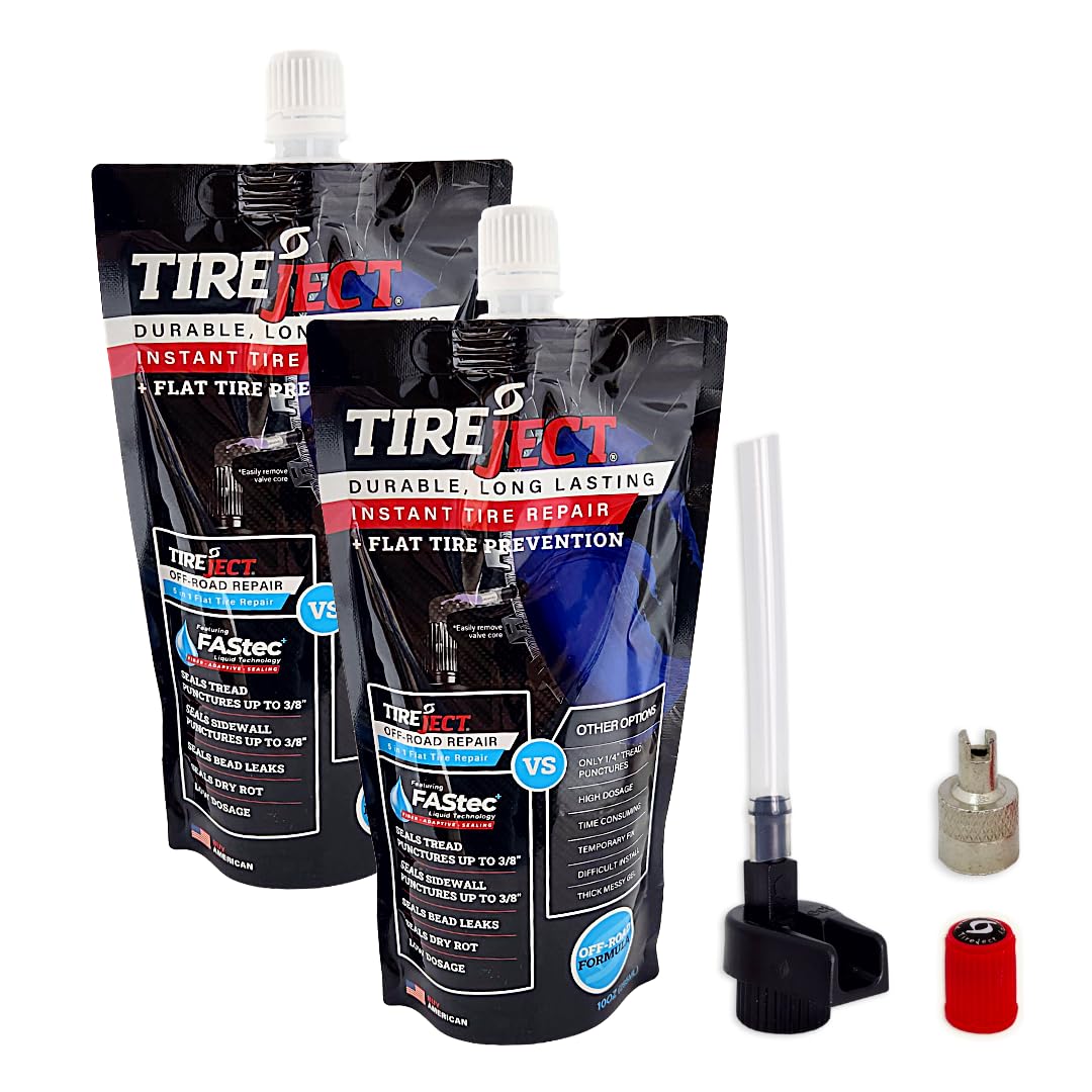 TireJect front packaging showing 20oz kit and benefits