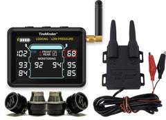 TireMinder i10 console front display showing PSI and temperature for quick safety checks