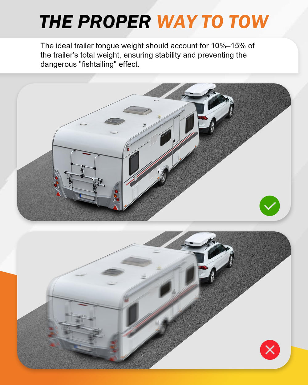 TIROL scale in use under trailer tongue showing easy placement and quick weight verification for safer towing