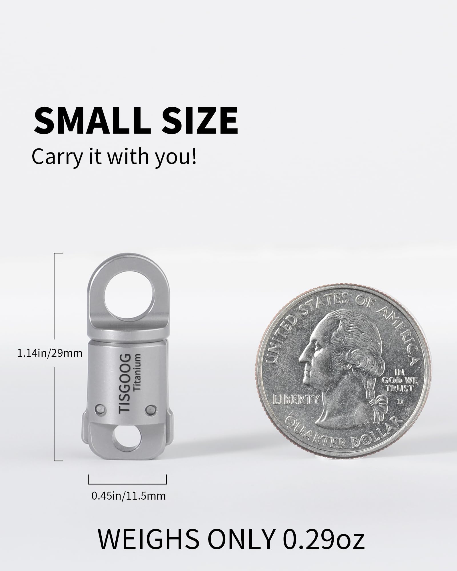 TISGOOG attached to belt loop offering secure, accessible everyday use