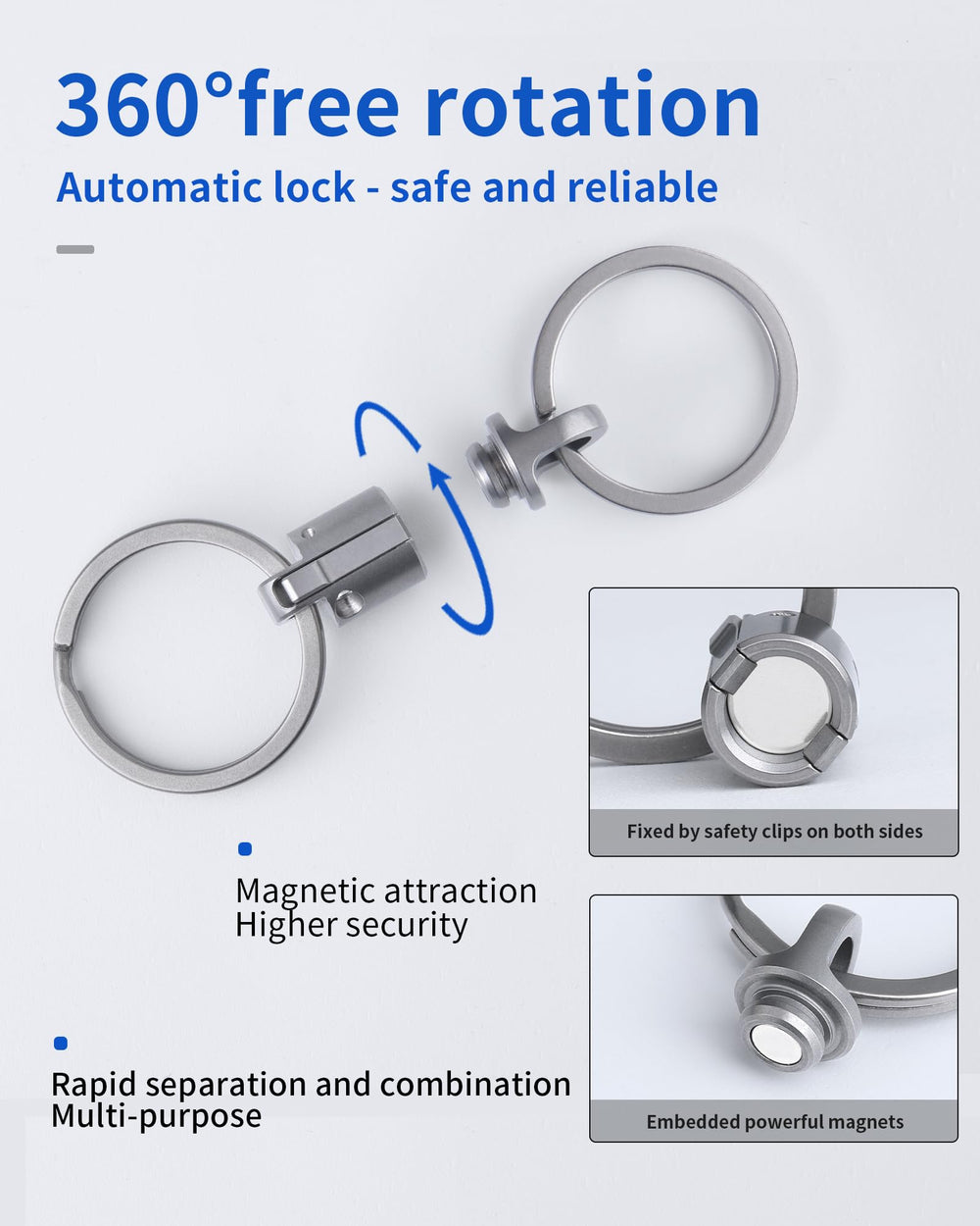 TISGOOG keychain held in hand demonstrating lightweight 0.3-ounce carry