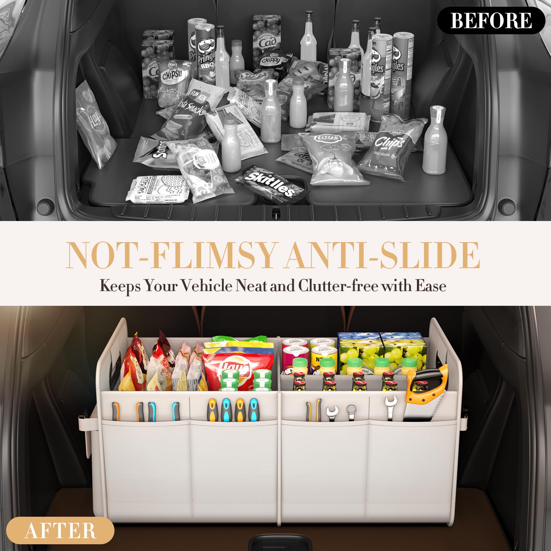 titiyiof strap and buckle attachment securing organizer in place