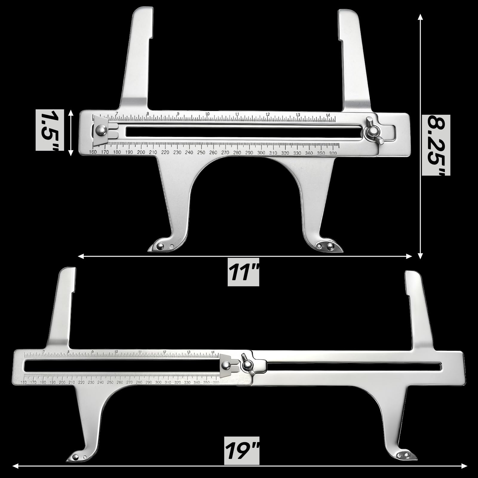 Tlence close up of dual scale markings for accurate readings