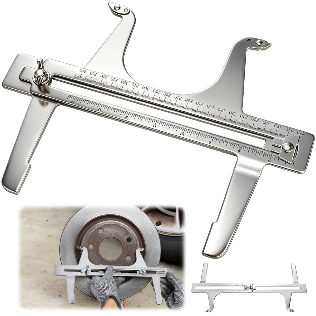 Tlence front view showing tool and benefit of clear measurement