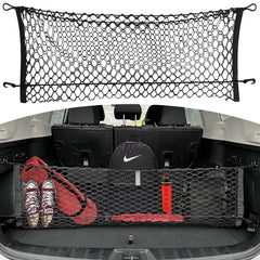TN TrunkNets front view installed in Subaru Forester showing organized trunk