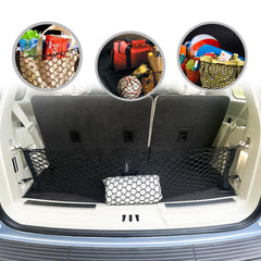 TN TrunkNets Inc front view of trunk net packaging showing compact organizer benefit