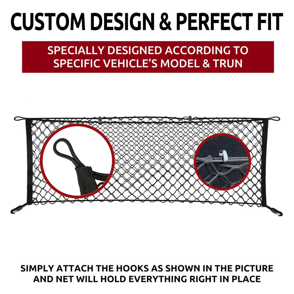 TN TrunkNets attached to factory anchors in Lexus RX for quick, secure installation