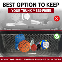 TN TrunkNets holding grocery bags to prevent spills and keep items upright