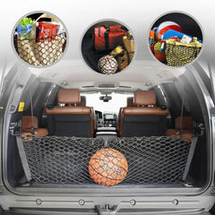 TN TrunkNets front view of cargo net showing custom fit and neat storage