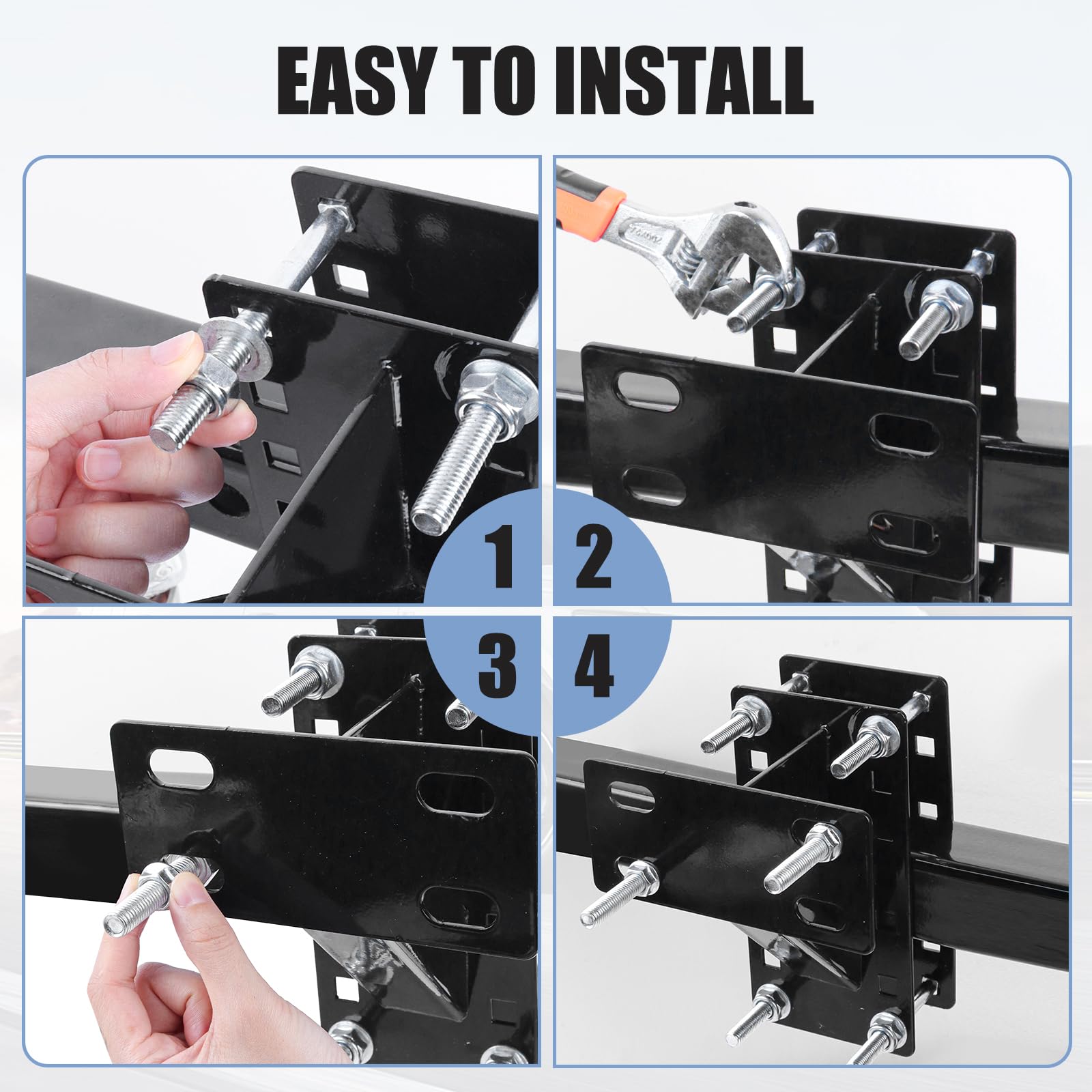 TNCZHYLX assortment of bolts and hardware illustrating easy no-drill installation benefit