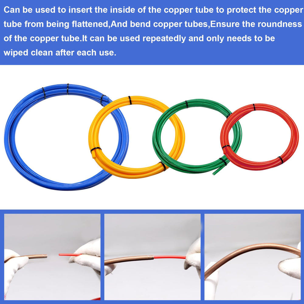 Tnisesm bending strip used with tube bender showing smooth radius and protected tube