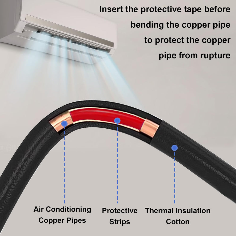 Tnisesm rolls side-by-side illustrating 4m length each for multiple HVAC jobs