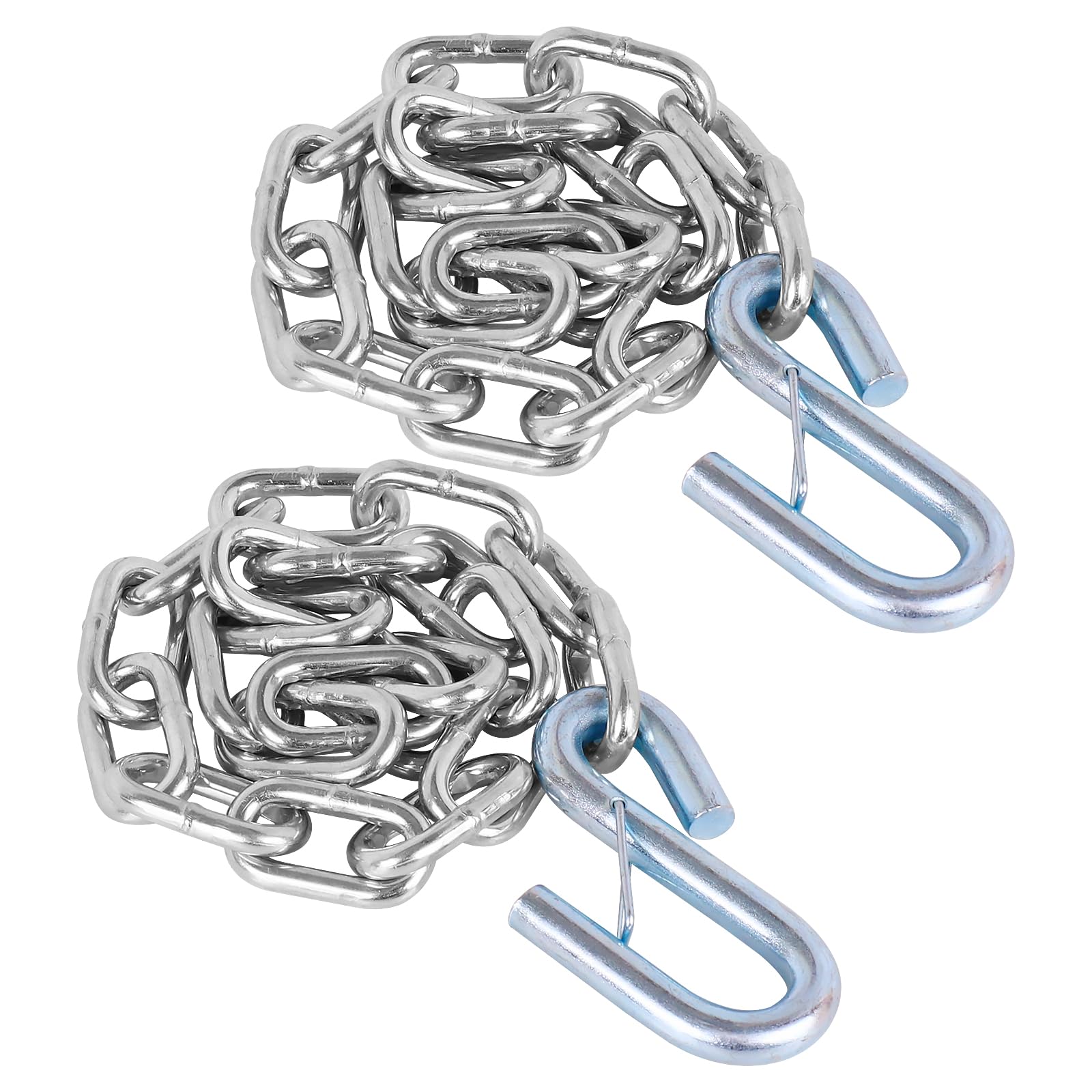 Tnyeobae front view of two 27-inch chains showing secure packaging and durable finish