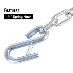 Tnyeobae close-up of 1/4 inch spring-latch hook showing positive locking benefit