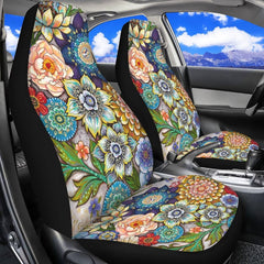 TOADDMOS close-up of boho floral polyester fabric texture and breathable comfort