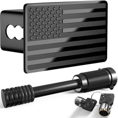 TOEASYTY American flag hitch cover front view showing bold design and curb appeal