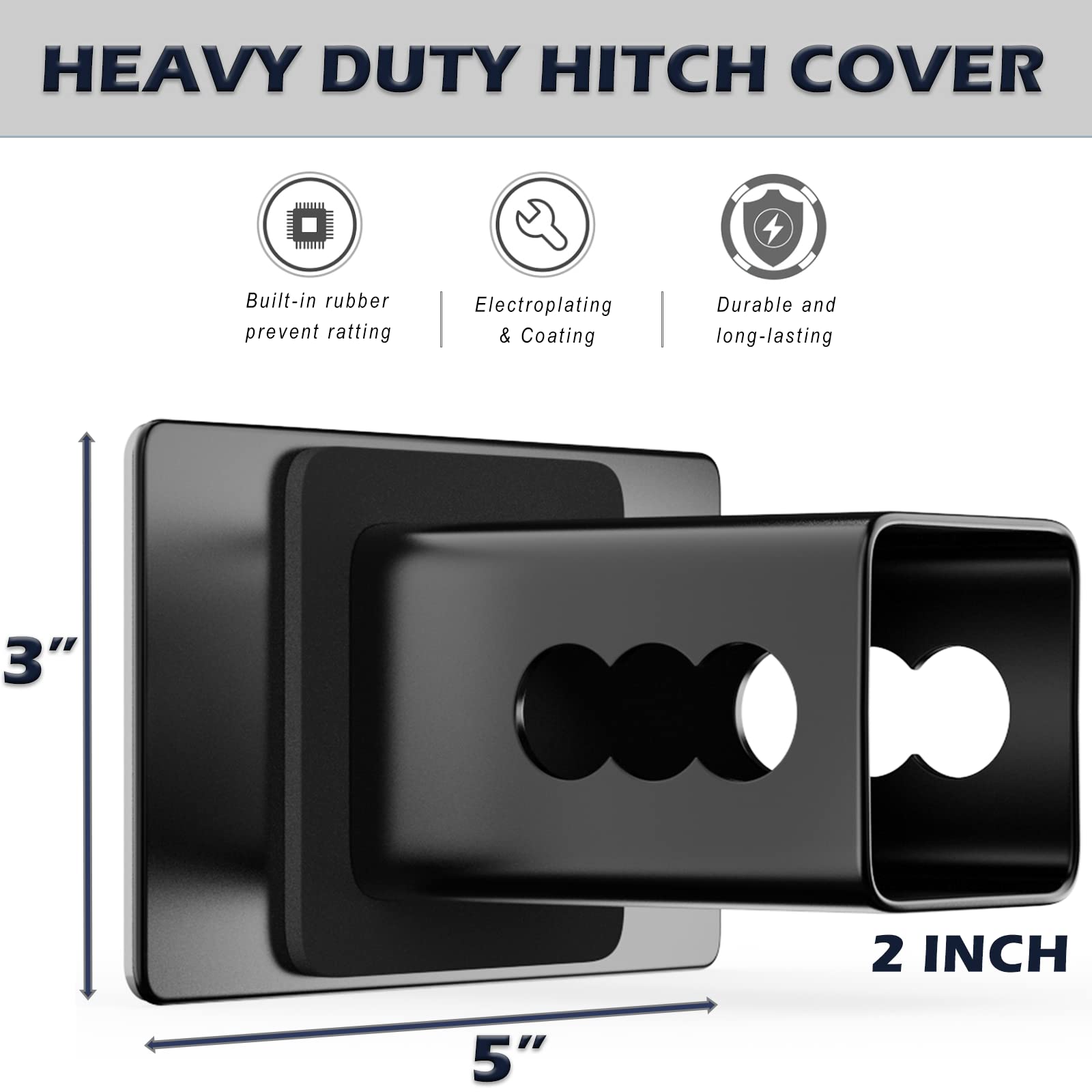 TOEASYTY side profile installed on a truck showing secure fit in a 2-inch receiver