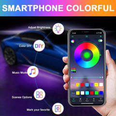 TOKANI remote and smartphone app showing easy color control