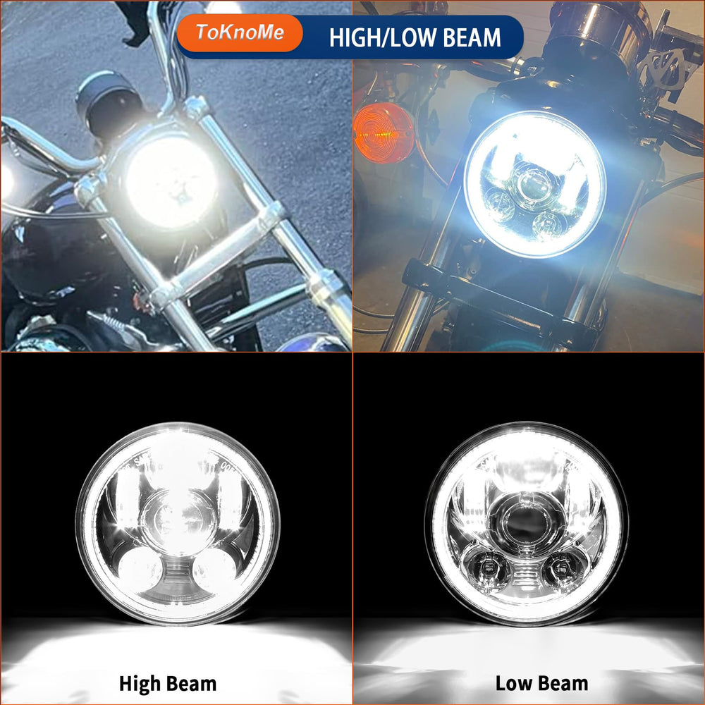 ToKnoMe beam pattern on road illustrating bright 6000K light for better contrast
