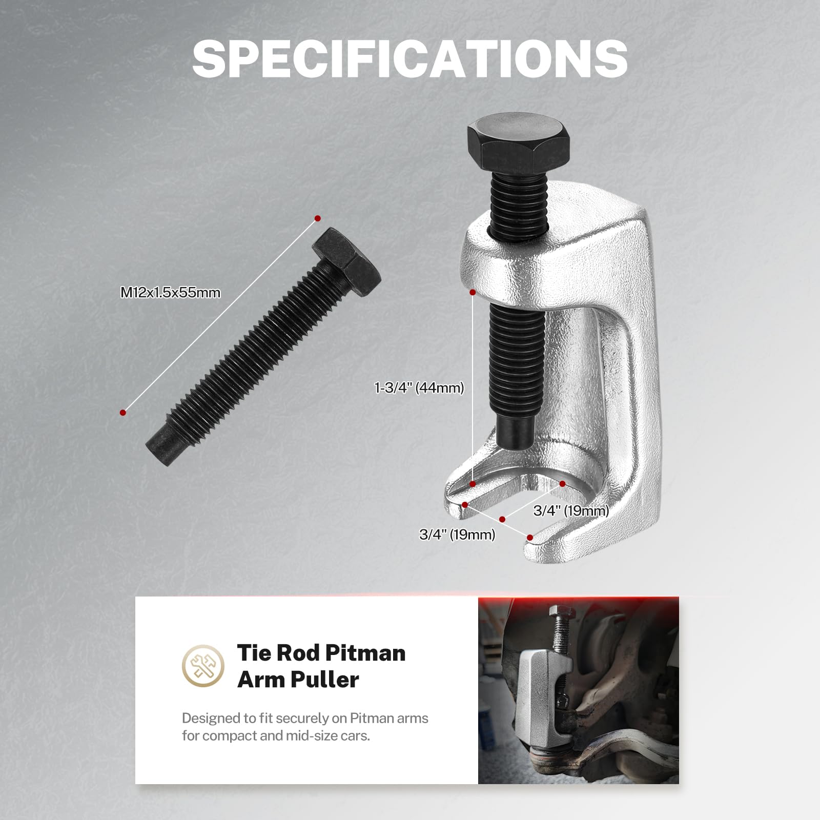 TOMMARS tools next to wrench for size comparison and portability benefit