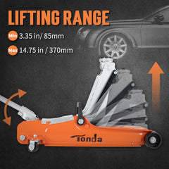TONDA side profile with jack partially lifted showing range and stability