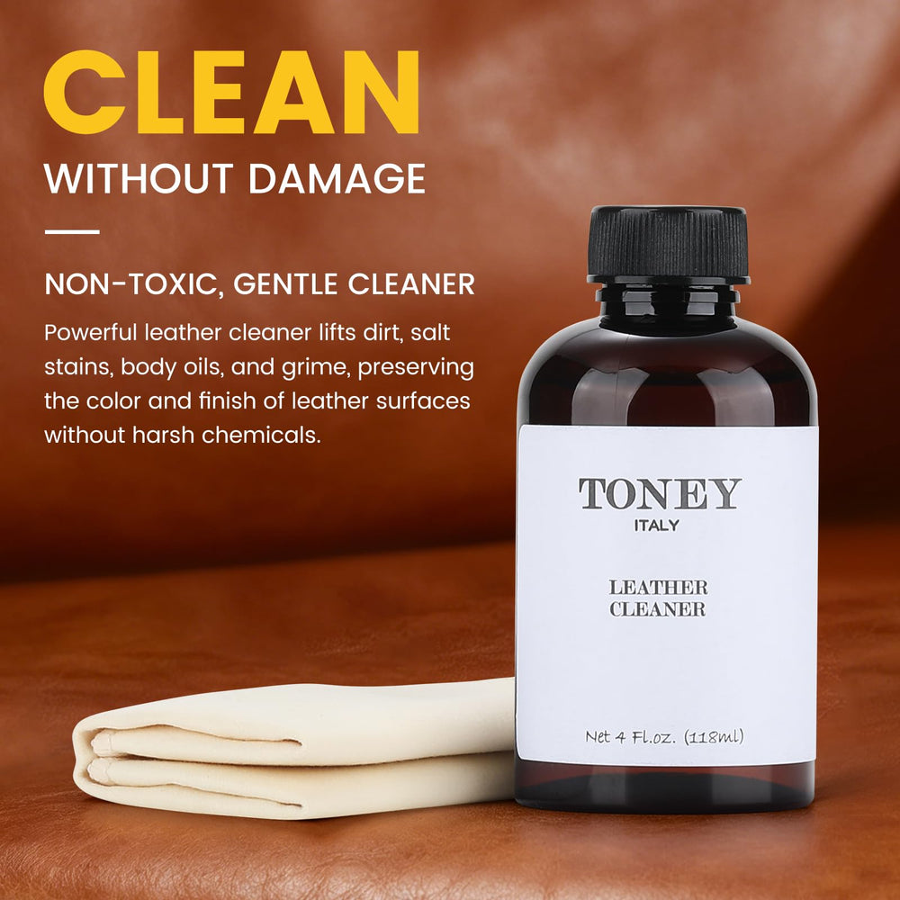 Toney Outdoors conditioner bottle detail showing non-greasy texture benefit