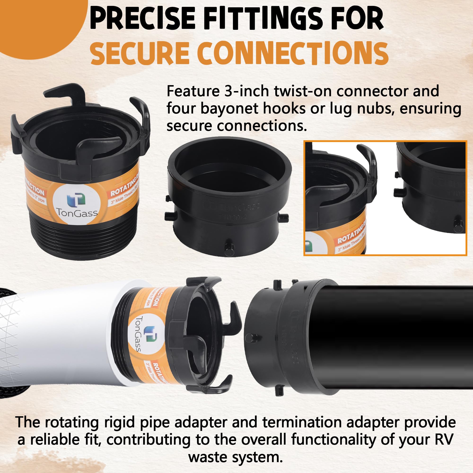 TonGass 3-inch size comparison with measuring tape confirming correct fit benefit