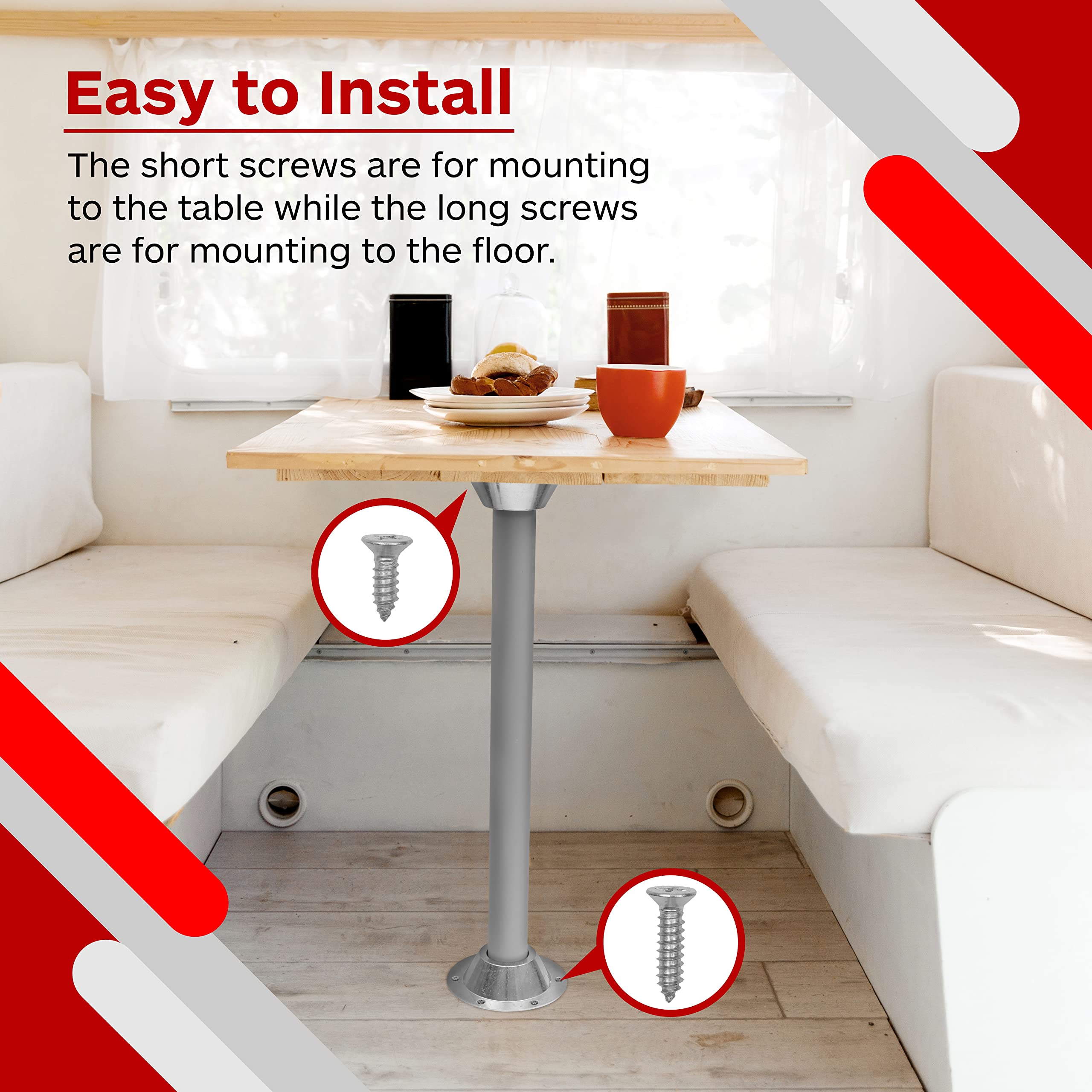 TonGass screws and hardware detail for quick, complete installation