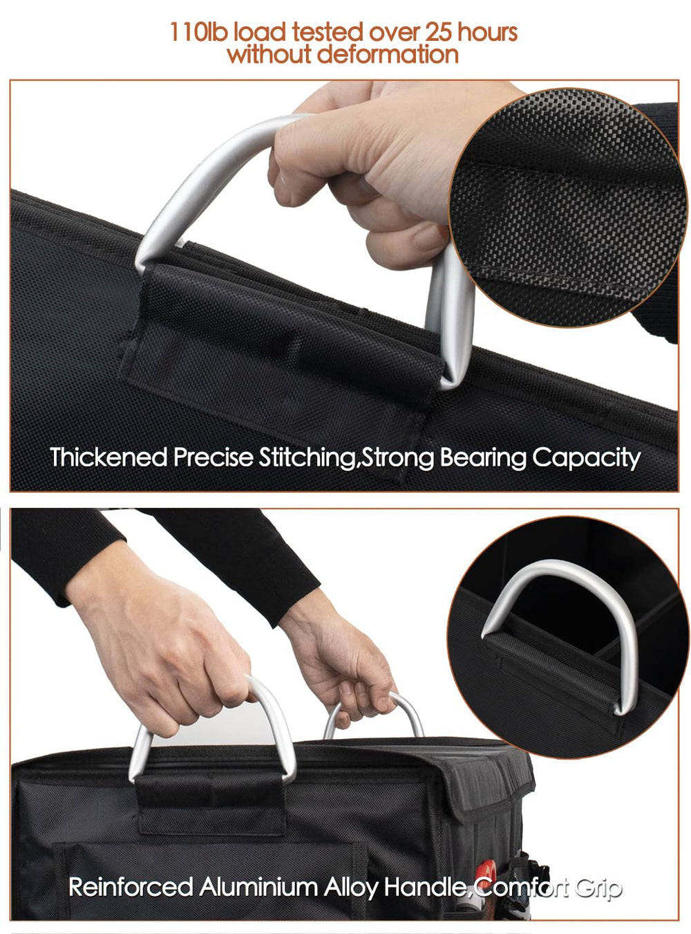 Tongketec reinforced bottom partitions for stable heavy-item support