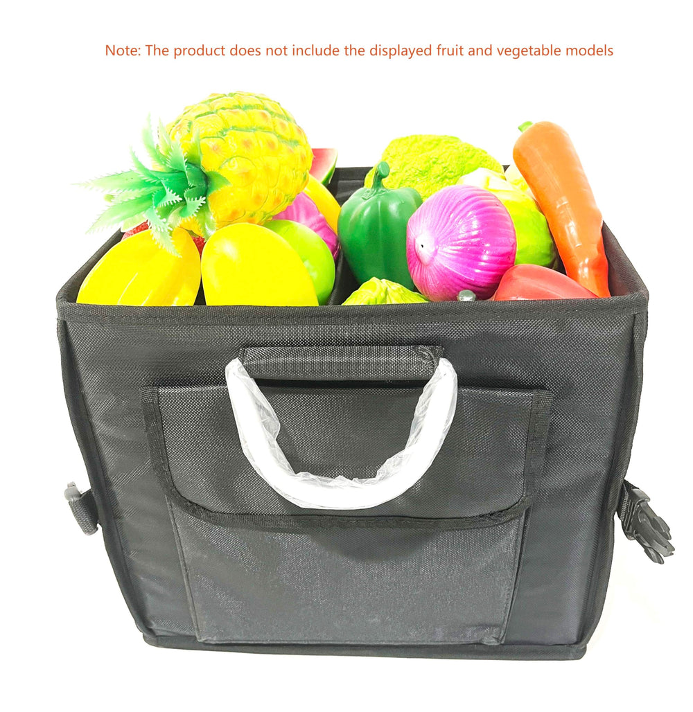 Tongketec in SUV trunk with groceries for tidy transport