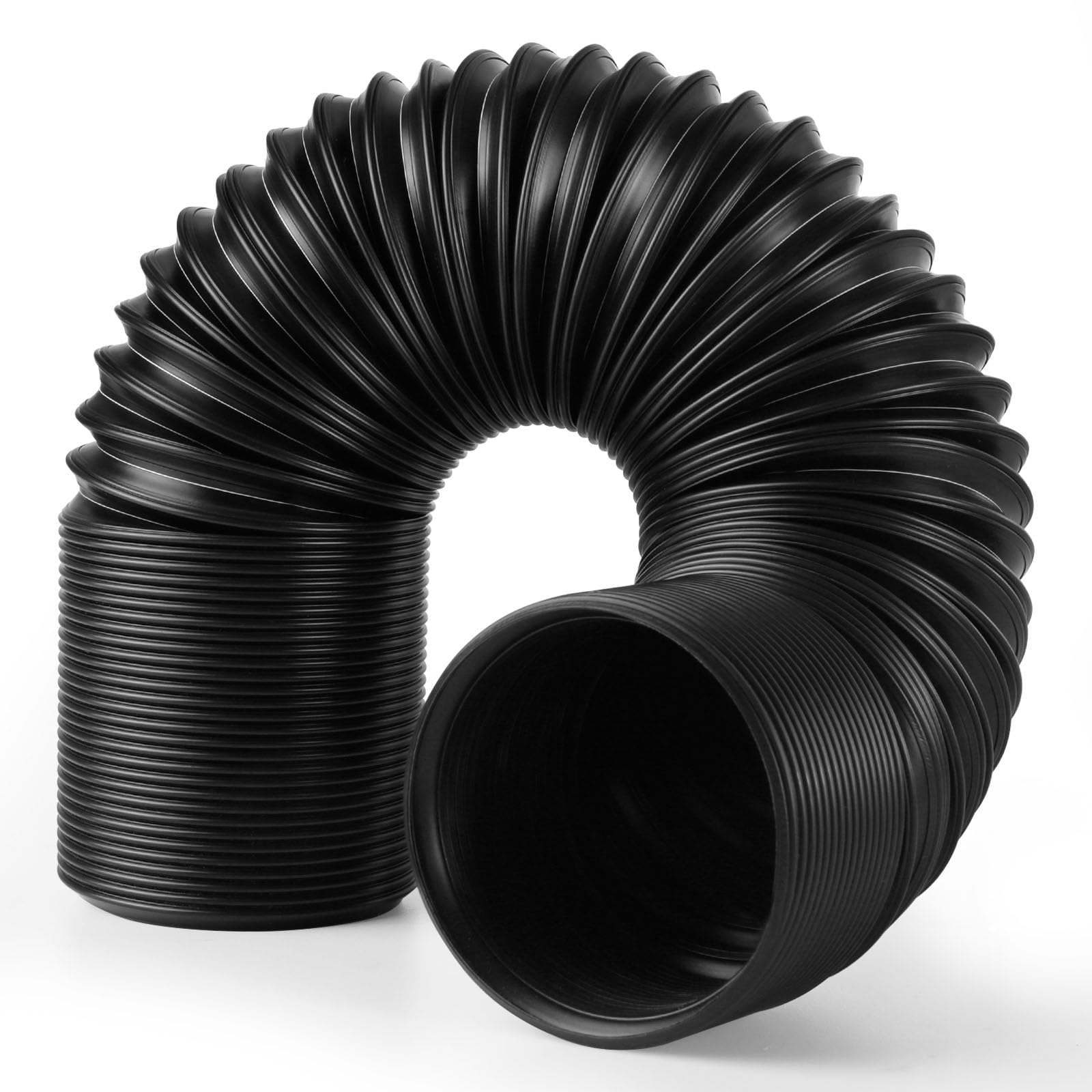 Tongze front view of 2.5 inch intake pipe showing profile and fittings benefit durable routing