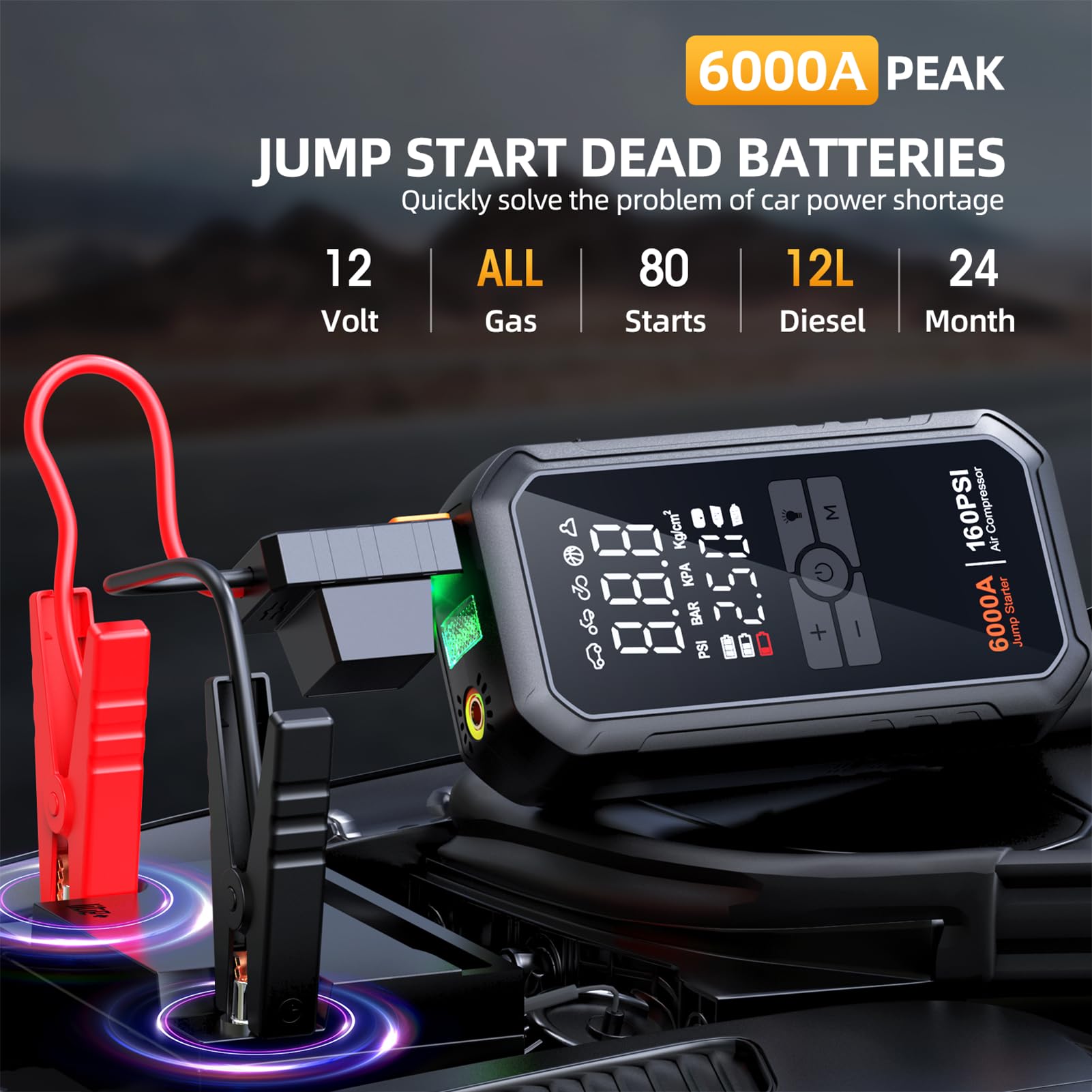 TONTONJIA smart jumper cables and ports close-up ensuring safe spark-free connections