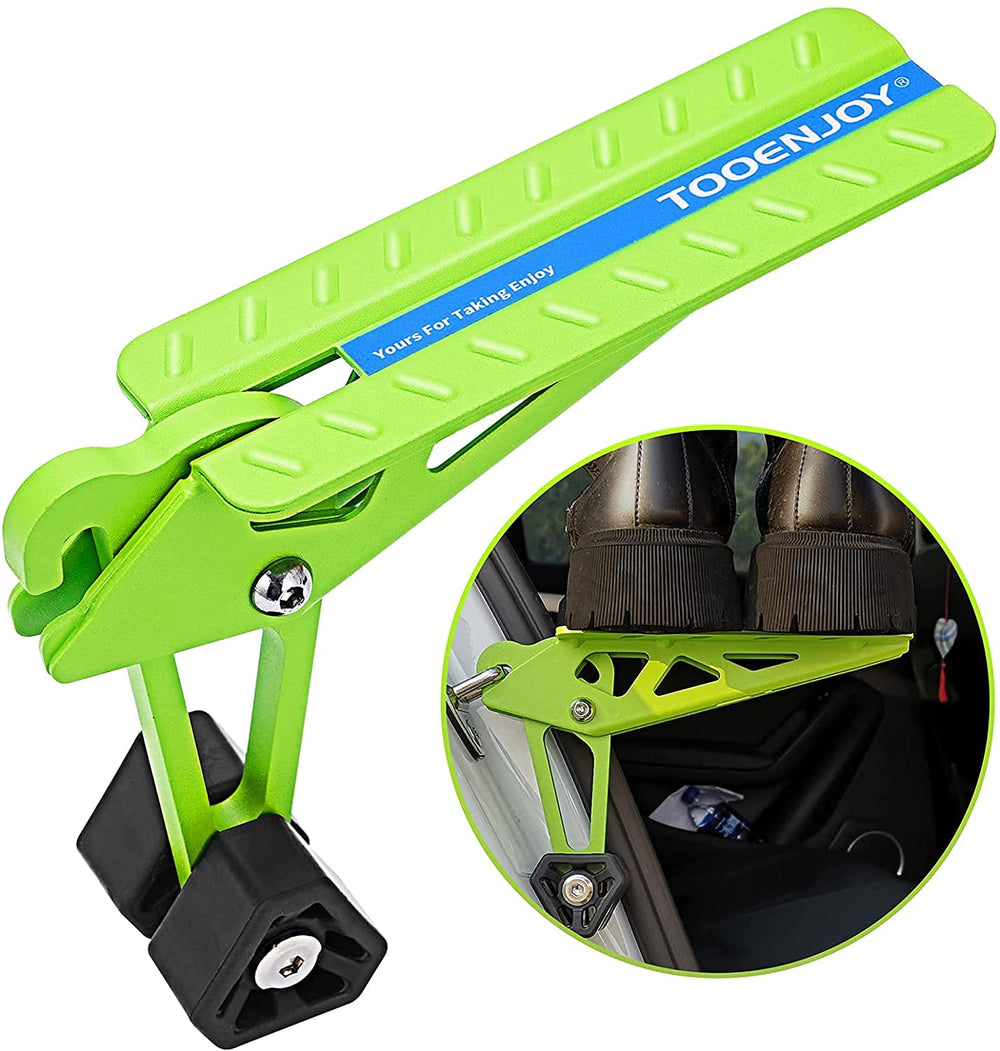 TOOENJOY front view of latch step showing platform and clamp, adds safe roof access