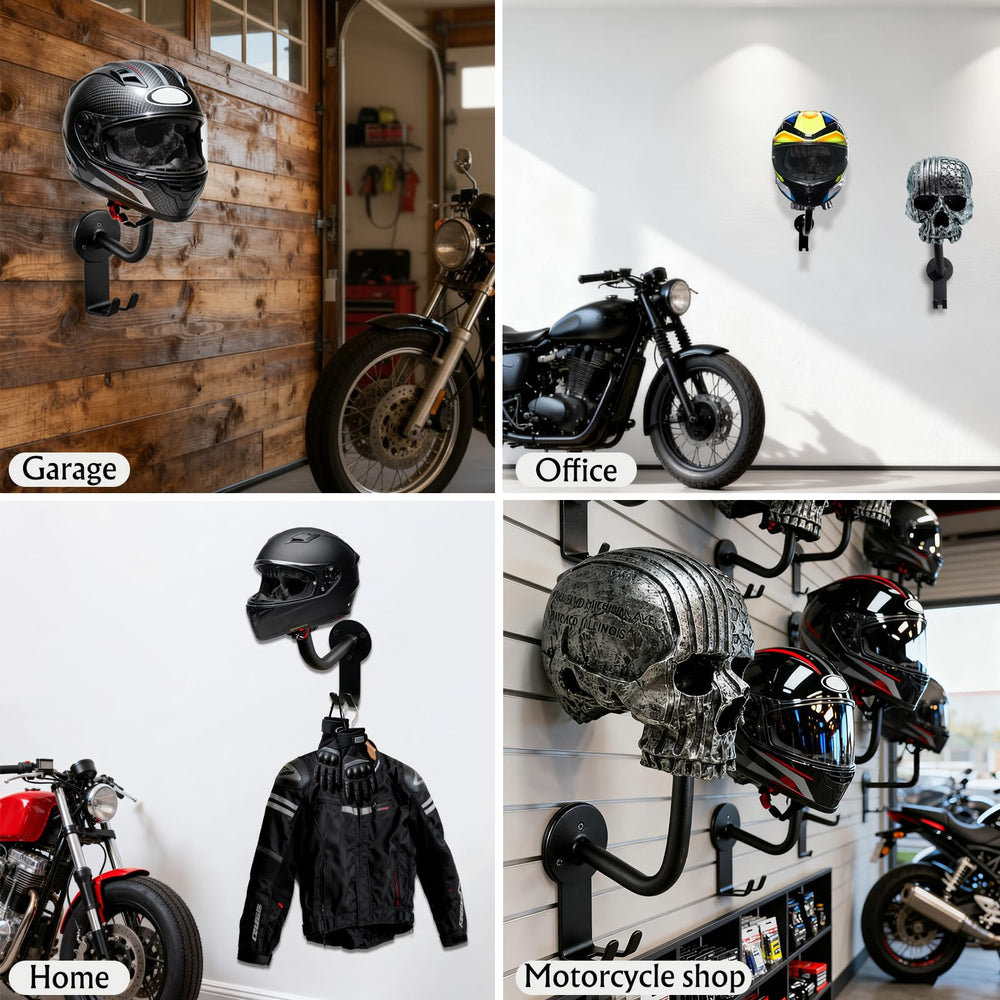 Tooyuart skull rack in garage lifestyle scene adding style and tidy storage